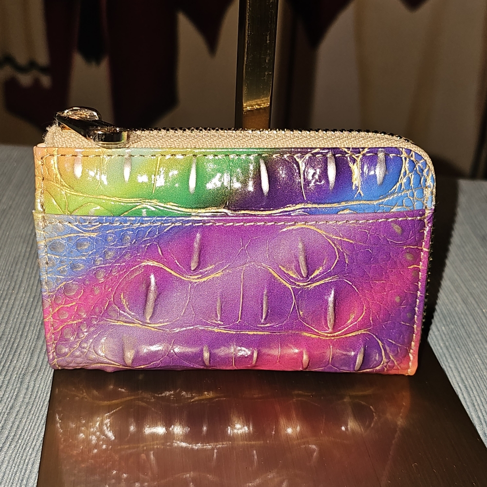 Brahmin Multicolor Croc Embossed Wallet - Picture 2 of 3